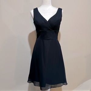 Elegant navy blue cocktail dress